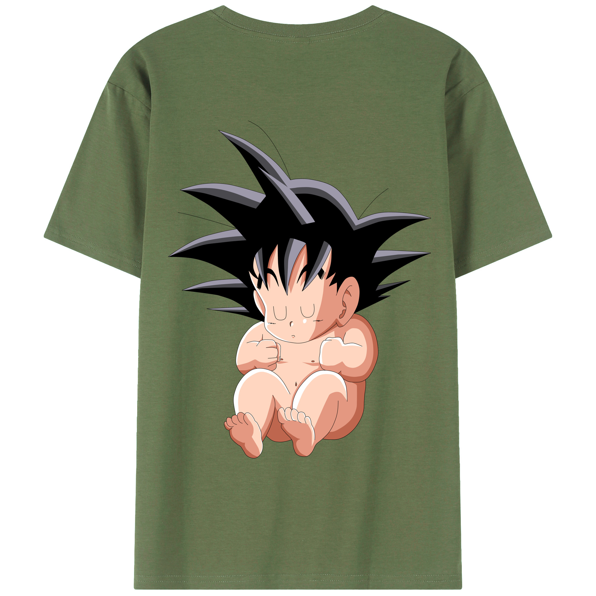 （画像用） ドラゴンボール 孫悟空（そん ごくう）Son Goku カカロット DRAGON BALL Kakarotto 綿100％ メンズ半袖Tシャツ（バックプリント） 通気性